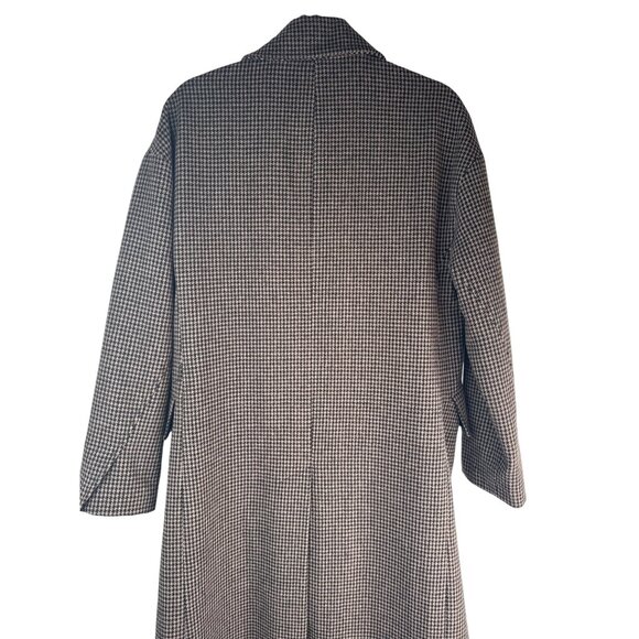 ZARA Medium Tailored Houndstooth Wool Coat - Picture 12 of 15